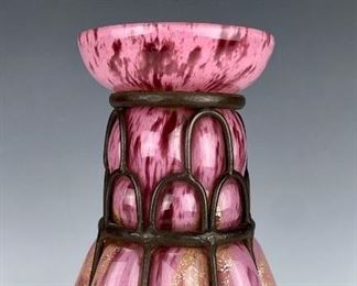 Andre Delatte Signed Art Deco Blown-Out Vase - Lot 131