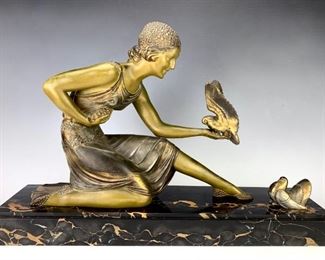 Signed Demetre H. Chiparus "Lady with Birds" - Lot 101a