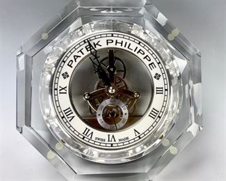 Patek Philippe Crystal Store Display Clock - Lot 104a
