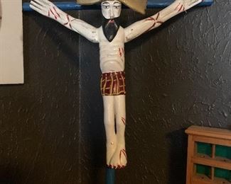 Vintage folk art Christ on the cross
$250