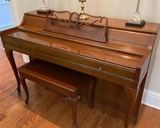 Wurlitzer Upright Piano, included bench
