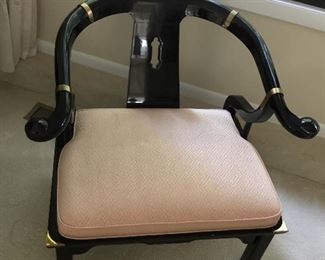 Lacquered pair of chairs  by Henredon 