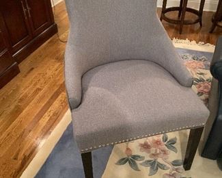 One of Two Upholstered Accent Chairs