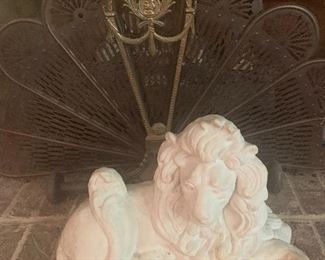 SEVERAL LION STATUES