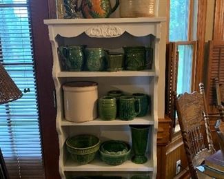 VINTAGE GREEN WARE POTTERY