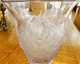 Signed vase, crystal vase