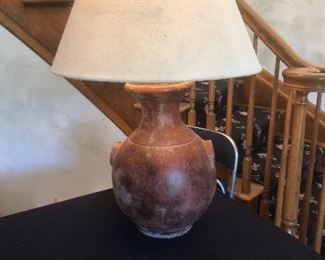 Clay vintage Mexican lamp