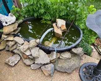 Water Trough used as a goldfish pond