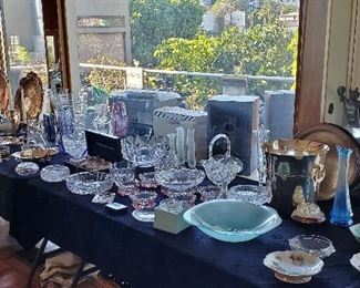 Assortment of Mid-Century Glass & Fine Vintage Crystal
