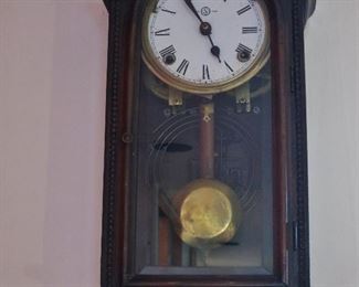 19th. C. American Chiming Wall Clock