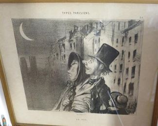 "Types Parisiens" Orig. Etching by Honore Daumier