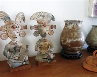 Pair of Pre-Columbian Seated Figures (authenticating) sold!