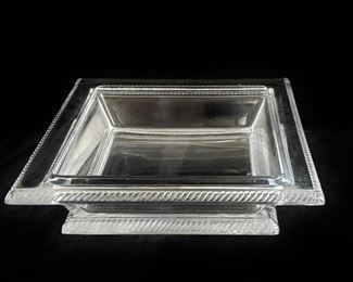 Large Lalique Square Bowl / Planter