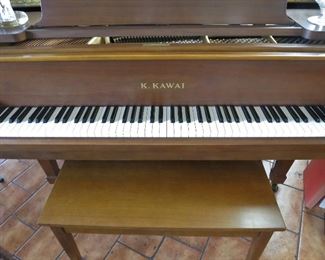 Kawai KG - 2  Baby Grand Piano w/ Bench, 5' 10"  Built 1970.  Excellent Condition!