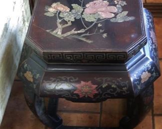 Pair, Chinese Lacquered Side Tables