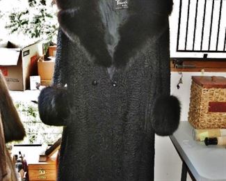 Persian Lamp Coat w/ Black Fox Trim