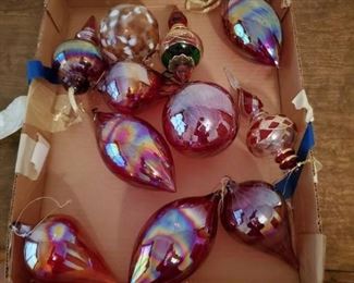 11 Large Glass Christmas Ornaments