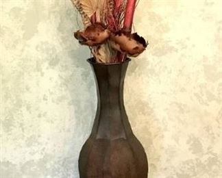 Asian Inspired Vase and Flowers