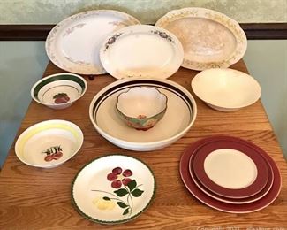 Floral Platters Plates and Bowls