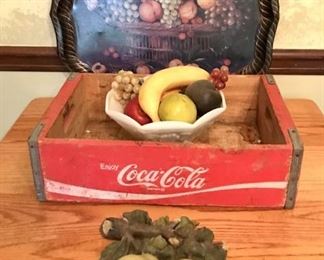 Vintage Fruit Coca Cola and Milk Glass Collection