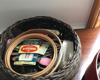 Great sewing basket - selling basket and contents