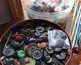 Great buttons of all kinds.  Some sold in bags, some in tins