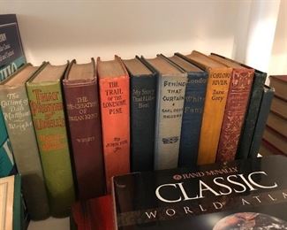 Here are some classic books.  You will find a Zane Grey Book, Roosevelt American Trip, Stories of Wonder Books of Fair Tales, Daughters of the Land, Ben Hur, White Fang, Illustrious Americans, The Trail of the Lonesome Pine, etc.  A portion of books are individually priced.