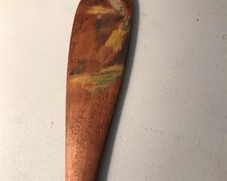 Souvenir  miniature paddle from Adirondak area.  Notice painted Indian Face.