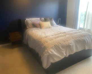 Queen size bed with drawers underneath Black frame