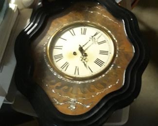 Bakers clock with mother-of-pearl inlay
