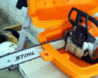 Stihl Gas Powered Chain Saw, Model #MS250, With 18" Bar, Carrying Case, Additional Chains, 2 Stroke Motor Oil And Bar Oil