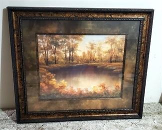 Autumn's Song By Diane Romanello Print, Framed, Matted, Under Glass, 36" x 42"