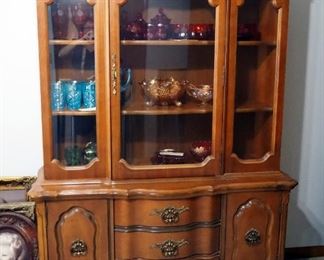 Style House Exclusive China Cabinet, Three Drawers And Two Cupboards, 70" x 50" x 18"