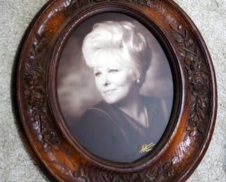 Gesso Wood Portrait Framed, Qty 3, Oval 20" x 17", 21" x 17", And 25.5" x 21"