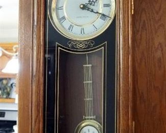 Verichron Pendulum Wall Clock, 31" x 11.25" x 4.75"