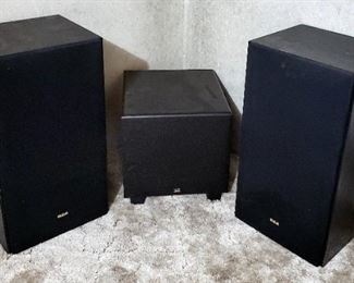 RCA Three Way Floor Standing Speakers Model 40-5017 Qty 2 And MTX SW1 Subwoofer
