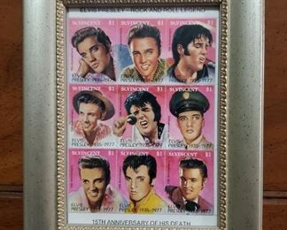 Elvis Presley, James Dean, And Marilyn Monroe Framed Collector's Stamps Qty 4 Sets