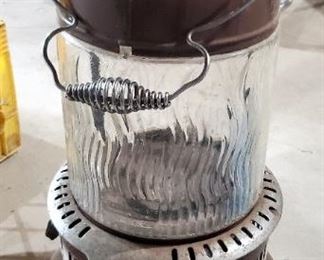 Vintage Perfection Pyrex Glass Globe Kerosene Heater 24.5" Tall 13" Diameter