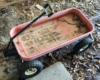 Metal Child's Wagon With Air Tires. 15.5" X 33" X 15.5"