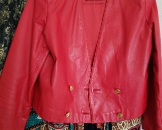 Not my size but I wish it was....Red Leather Jacket