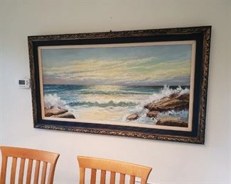 Ocean Scene Original Oil signed by Ruby Dabesh