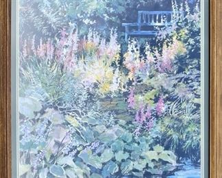 Josie Van Gent Edell "Frog Pond" Artist Proof Signed Print In Custom Frame 