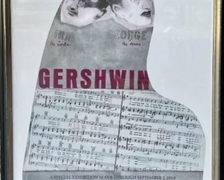 Large George Gershwin  Exhibition Poster For Museum Of The City Of New York By Larry Rivers (1968) 