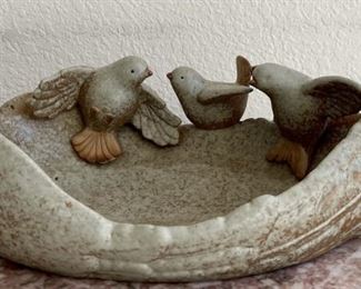 Vintage Pottery Bird Planter/Bath 