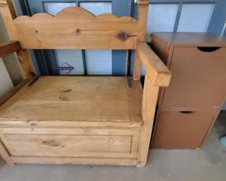 storage bench & storage drawers