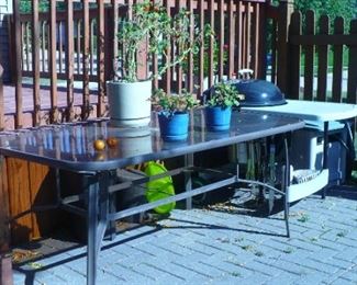 GLASS TOP PATIO TABLE