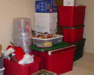 TUBS FULL CHRISTMAS  DECORATIONS