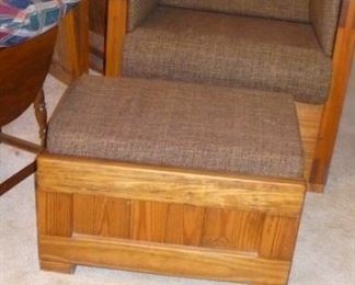 THIS END UP ARM CHAIR AND OTTOMAN