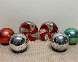 Christmas Holiday Battery Op Light Up Mercury Glass Yard Garden Ornaments