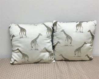 Giraffe Pattern Small Throw Pillows
